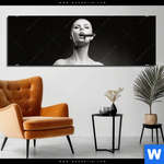 Aluminiumbild Gebürstet Dame Mit Zigarre Panorama Produktvorschau mit dem Bild Dame mit Zigarre im Format Panorama.