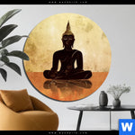 Aluminiumbild Gebürstet Dark Buddha Rund Produktvorschau mit dem Bild Dark Buddha im Format Rund.