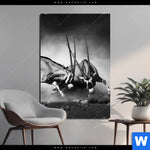 Aluminiumbild Gebürstet Das Duell Hochformat Produktvorschau mit dem Bild Das Duell im Format Hochformat.