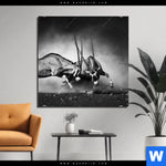 Aluminiumbild Gebürstet Das Duell Quadrat Produktvorschau mit dem Bild Das Duell im Format Quadrat.