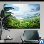 Aluminiumbild Gebürstet Der Dschungel Querformat Produktvorschau mit dem Bild Der Dschungel im Format Querformat.