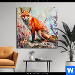 Aluminiumbild Gebürstet Der Fuchs Abstrakte Natur Quadrat Produktvorschau mit dem Bild Der Fuchs - Abstrakte Natur im Format Quadrat.