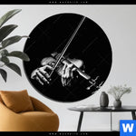 Aluminiumbild Gebürstet Der Geigenspieler Rund Produktvorschau mit dem Bild Der Geigenspieler im Format Rund.