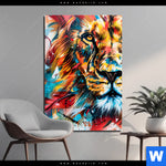 Aluminiumbild Gebürstet Der Loewe Urban Style Hochformat Produktvorschau mit dem Bild Der Löwe - Urban Style im Format Hochformat.