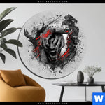 Aluminiumbild Gebürstet Der Schrei Grunge Stil Rund Produktvorschau mit dem Bild Der Schrei - Grunge-Stil im Format Rund.