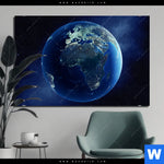 Aluminiumbild Gebürstet Die Erde Querformat Produktvorschau mit dem Bild Die Erde im Format Querformat.