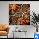 Aluminiumbild Gebürstet Digitale Blumen No 2 Quadrat Produktvorschau mit dem Bild Digitale Blumen No.2 im Format Quadrat.