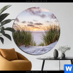 Aluminiumbild Gebürstet Duenen Und Abendsonne Rund Produktvorschau mit dem Bild Dünen und Abendsonne im Format Rund.