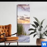 Aluminiumbild Gebürstet Duenen Und Abendsonne Schmal Produktvorschau mit dem Bild Dünen und Abendsonne im Format Schmal.
