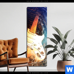 Aluminiumbild Gebürstet E Gitarre Schmal Produktvorschau mit dem Bild E-Gitarre im Format Schmal.