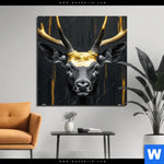 Aluminiumbild Gebürstet Edler Hirsch In Fokus Quadrat Produktvorschau mit dem Bild Edler Hirsch in Fokus im Format Quadrat.