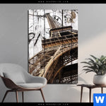 Aluminiumbild Gebürstet Eifelturm Shabby Stil Hochformat Produktvorschau mit dem Bild Eifelturm Shabby Stil im Format Hochformat.