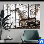 Aluminiumbild Gebürstet Eifelturm Shabby Stil Querformat Produktvorschau mit dem Bild Eifelturm Shabby Stil im Format Querformat.