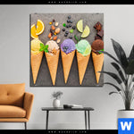 Aluminiumbild Gebürstet Eisgenuss In Perfektion Quadrat Produktvorschau mit dem Bild Eisgenuss in Perfektion im Format Quadrat.