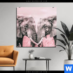 Aluminiumbild Gebürstet Elefanten Harmonie In Pastell Quadrat Produktvorschau mit dem Bild Elefanten - Harmonie in Pastell im Format Quadrat.