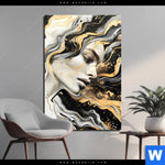 Aluminiumbild Gebürstet Elegantes Gold Schwarzes Portraet Hochformat Produktvorschau mit dem Bild Elegantes gold-schwarzes Porträt im Format Hochformat.