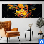 Aluminiumbild Gebürstet Erzoernte Frau Panorama Produktvorschau mit dem Bild Erzörnte Frau im Format Panorama.