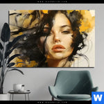 Aluminiumbild Gebürstet Estelle Dynamische Portraetkunst Querformat Produktvorschau mit dem Bild Estelle - Dynamische Porträtkunst im Format Querformat.