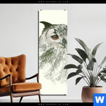 Aluminiumbild Gebürstet Eule Wald No 1 Schmal Produktvorschau mit dem Bild Eule & Wald No.1 im Format Schmal.
