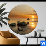 Aluminiumbild Gebürstet Ewige Ruhe Am Horizont Rund Produktvorschau mit dem Bild Ewige Ruhe am Horizont im Format Rund.