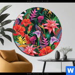 Aluminiumbild Gebürstet Exotische Tropenpflanzen Rund Produktvorschau mit dem Bild Exotische Tropenpflanzen im Format Rund.