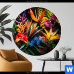 Aluminiumbild Gebürstet Exotische Tropische Pflanzen Rund Produktvorschau mit dem Bild Exotische tropische Pflanzen im Format Rund.