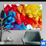Aluminiumbild Gebürstet Farbe Im Wasser Bunt Querformat Produktvorschau mit dem Bild Farbe im Wasser - bunt im Format Querformat.