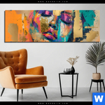 Aluminiumbild Gebürstet Farbexplosion Portraet Florence Panorama Produktvorschau mit dem Bild Farbexplosion - Porträt Florence im Format Panorama.