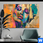 Aluminiumbild Gebürstet Farbexplosion Portraet Florence Querformat Produktvorschau mit dem Bild Farbexplosion - Porträt Florence im Format Querformat.