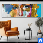 Aluminiumbild Gebürstet Farbexplosion Portraet Nova Panorama Produktvorschau mit dem Bild Farbexplosion - Porträt Nova im Format Panorama.