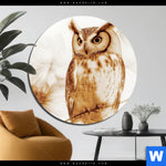 Aluminiumbild Gebürstet Federkleid Trifft Bluetenpracht Rund Produktvorschau mit dem Bild Federkleid trifft Blütenpracht im Format Rund.