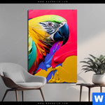 Aluminiumbild Gebürstet Federn Papagei Hochformat Produktvorschau mit dem Bild Federn Papagei im Format Hochformat.