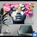 Aluminiumbild Gebürstet Florales Portraet Design Querformat Produktvorschau mit dem Bild Florales Porträt Design im Format Querformat.