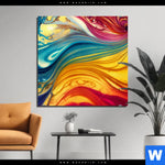 Aluminiumbild Gebürstet Fluid Art Am Strand Quadrat Produktvorschau mit dem Bild Fluid Art - Am Strand im Format Quadrat.