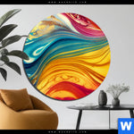 Aluminiumbild Gebürstet Fluid Art Am Strand Rund Produktvorschau mit dem Bild Fluid Art - Am Strand im Format Rund.