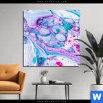 Aluminiumbild Gebürstet Fluid Art Bubbless Aquamarin Quadrat Produktvorschau mit dem Bild Fluid Art - Bubbless Aquamarin im Format Quadrat.