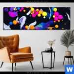 Aluminiumbild Gebürstet Fluid Art Bubbless Neon Panorama Produktvorschau mit dem Bild Fluid Art - Bubbless Neon im Format Panorama.