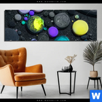 Aluminiumbild Gebürstet Fluid Art Bubbless No 1 Panorama Produktvorschau mit dem Bild Fluid Art - Bubbless No.1 im Format Panorama.