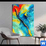 Aluminiumbild Gebürstet Fluid Art Floral No 2 Hochformat Produktvorschau mit dem Bild Fluid Art Floral No.2 im Format Hochformat.