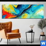 Aluminiumbild Gebürstet Fluid Art Floral No 2 Panorama Produktvorschau mit dem Bild Fluid Art Floral No.2 im Format Panorama.