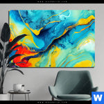 Aluminiumbild Gebürstet Fluid Art Floral No 2 Querformat Produktvorschau mit dem Bild Fluid Art Floral No.2 im Format Querformat.