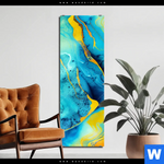 Aluminiumbild Gebürstet Fluid Art Floral No 2 Schmal Produktvorschau mit dem Bild Fluid Art Floral No.2 im Format Schmal.