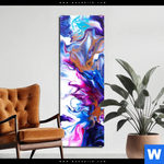 Aluminiumbild Gebürstet Fluid Art Floral Schmal Produktvorschau mit dem Bild Fluid Art Floral im Format Schmal.