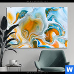 Aluminiumbild Gebürstet Fluid Art Lagune Querformat Produktvorschau mit dem Bild Fluid Art Lagune im Format Querformat.