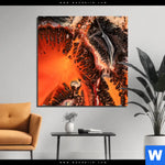 Aluminiumbild Gebürstet Fluid Art Lavastrom Quadrat Produktvorschau mit dem Bild Fluid Art Lavastrom im Format Quadrat.