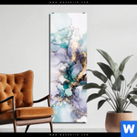 Aluminiumbild Gebürstet Fluid Art Lila Tuerkis Schmal Produktvorschau mit dem Bild Fluid Art Lila & Türkis im Format Schmal.