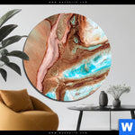 Aluminiumbild Gebürstet Fluid Art Sandbank Rund Produktvorschau mit dem Bild Fluid Art Sandbank im Format Rund.