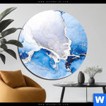 Aluminiumbild Gebürstet Fluid Art Winter Wonderland Rund Produktvorschau mit dem Bild Fluid Art Winter Wonderland im Format Rund.