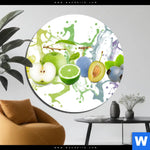 Aluminiumbild Gebürstet Fruchtspritzer Rund Produktvorschau mit dem Bild Fruchtspritzer im Format Rund.