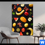 Aluminiumbild Gebürstet Fruechte Gesunde Ernaehrung Hochformat Produktvorschau mit dem Bild Früchte - Gesunde Ernährung im Format Hochformat.